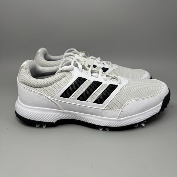 Adidas Tech Response 2.0 White Black Mens Spike Golf Shoes EE9121 Size 9.5 New